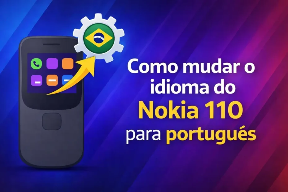 Como alterar o idioma no celular Nokia 110 para português passo a passo